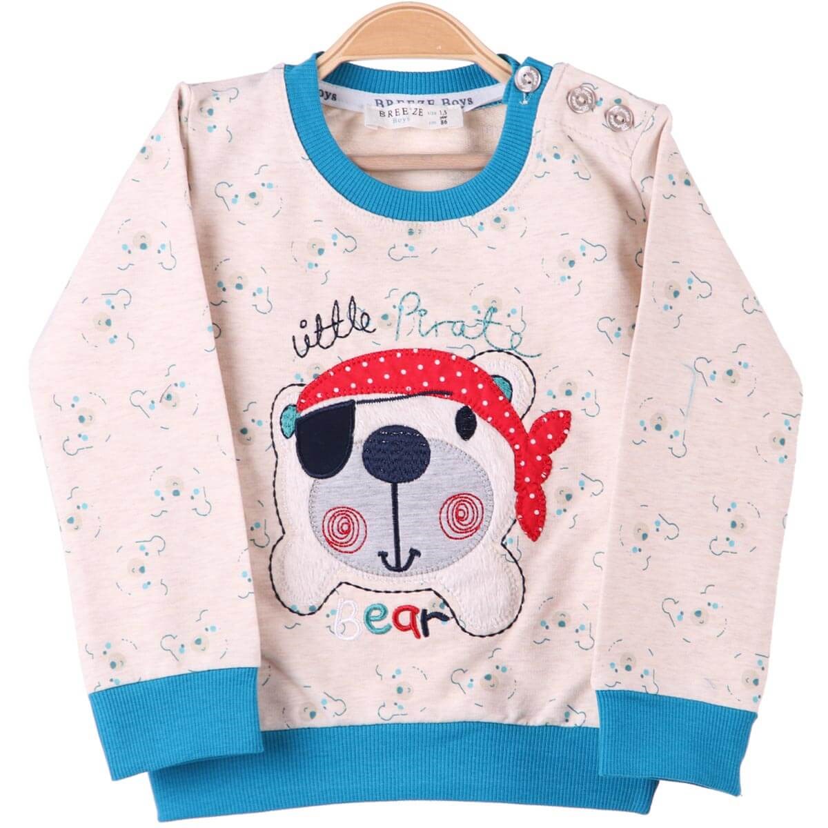 Erkek Çocuk Sweatshirt Ayıcıklı Bej (1,5-5 Yaş) BREEZE