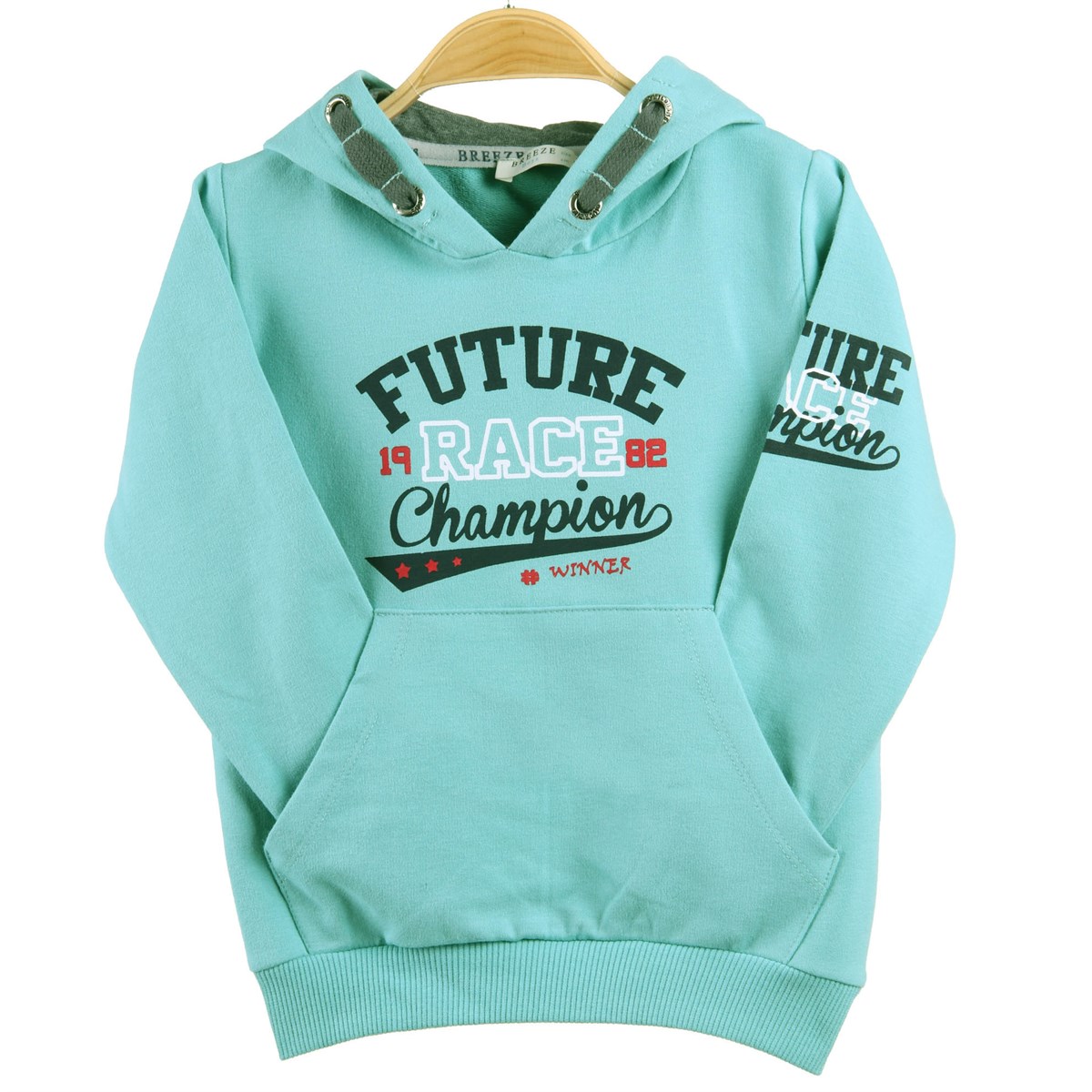 Erkek Çocuk Kapüşonlu Sweatshirt Turkuaz (8 Yaş)