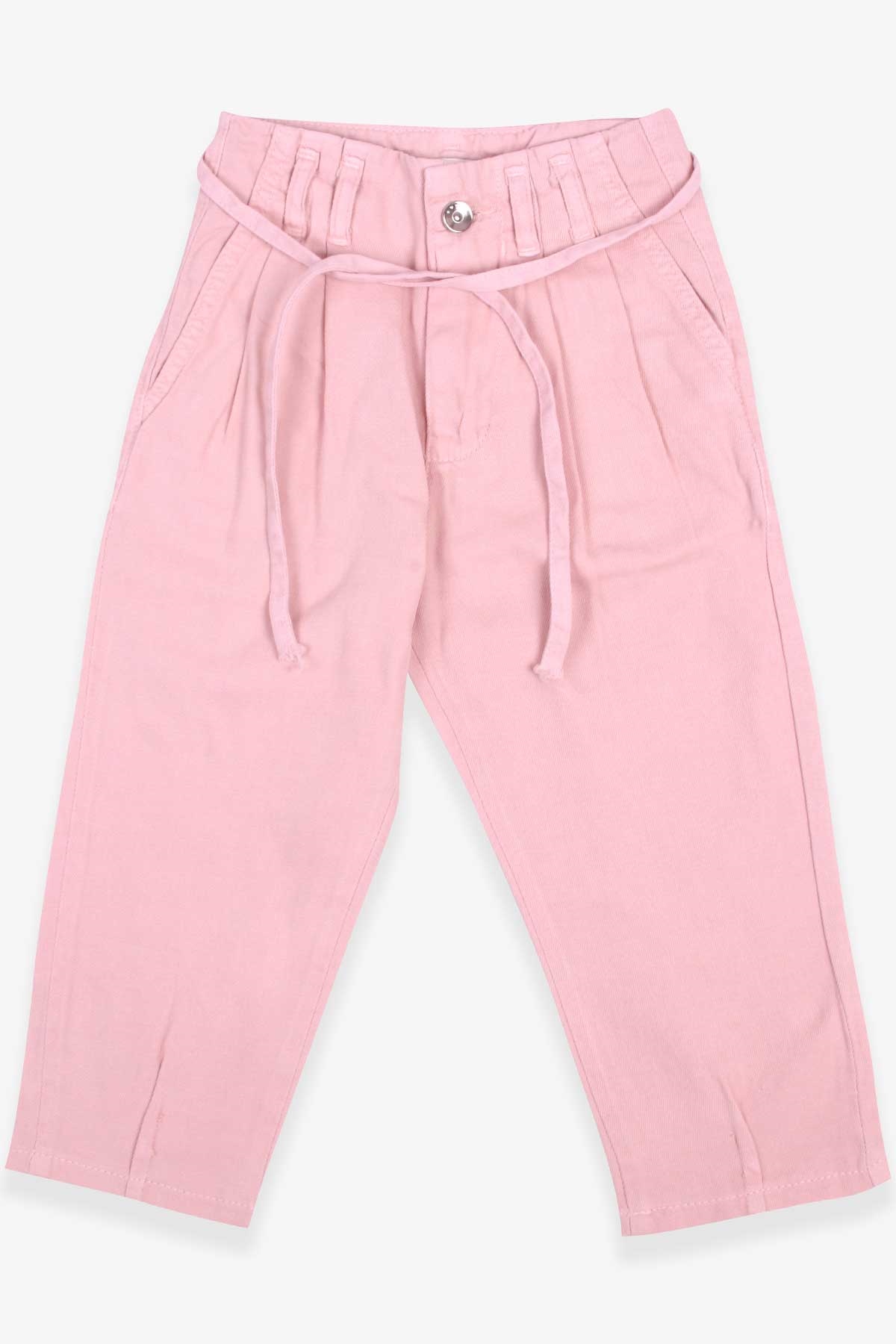 Escabel Kız Çocuk Gabardin Pantolon Pileli Pudra (5-14 Yaş)