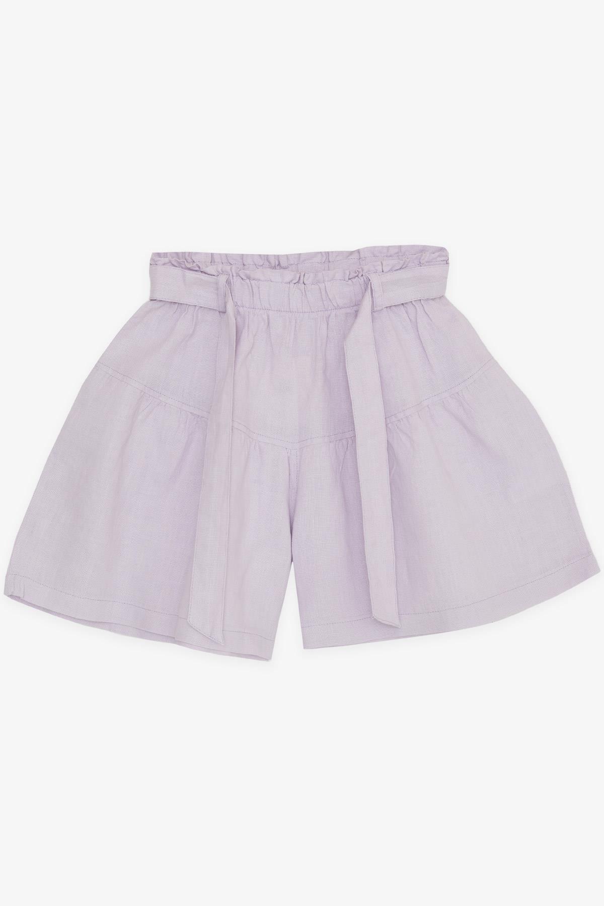 ESCABEL Kız Çocuk Şort Beli Lastikli Lila (10-14 Yaş)