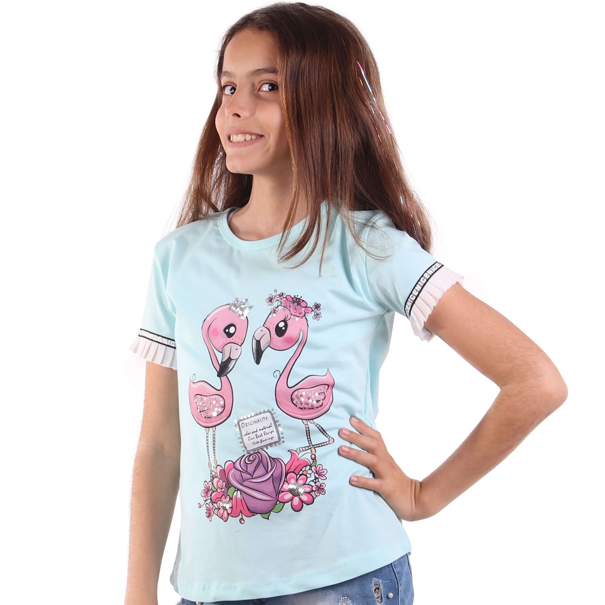 T-ShirtBREEZE10845-016Flomingo Baskılı T-Shirt