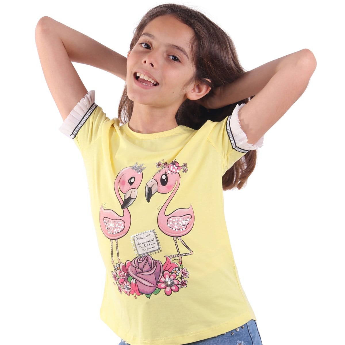 T-ShirtBREEZE10845-011Flomingo Baskılı T-Shirt