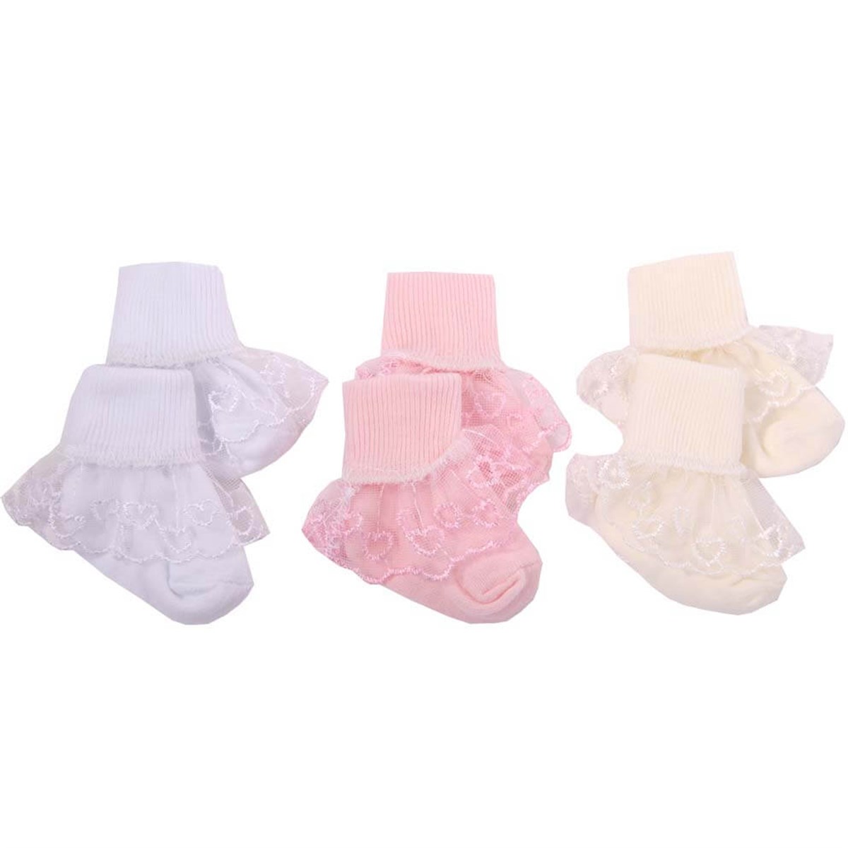 KızBREEZE6120-626Güpürlü 3 lü Çorap