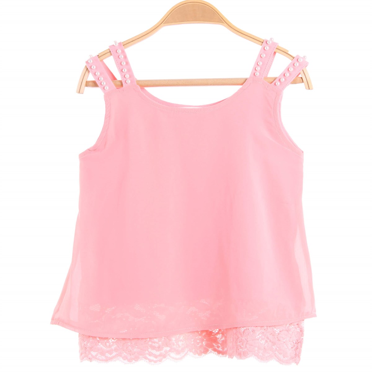 T-ShirtBREEZE11115-120İncili Güpürlü Şifon Bluz