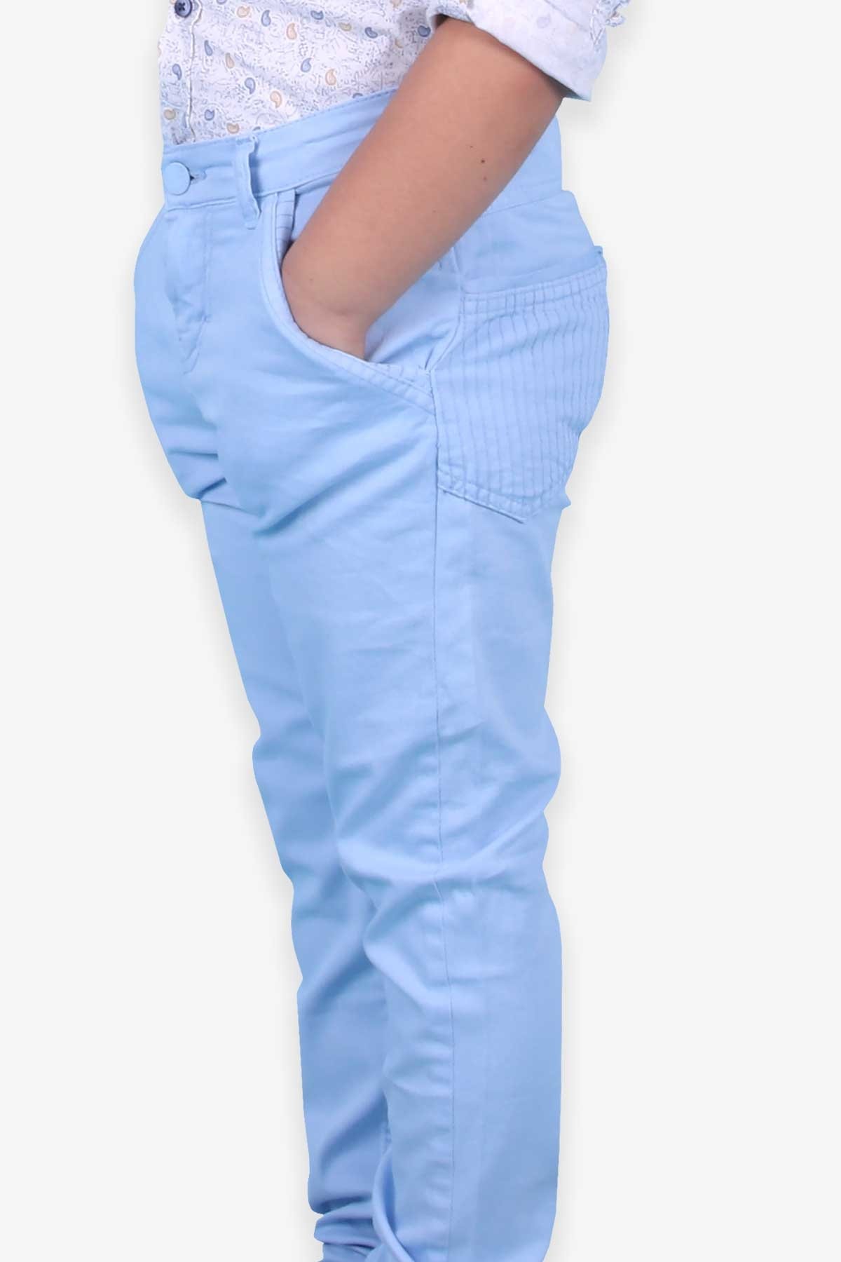 Erkek Çocuk Gabardin Pantolon Basic Buz Mavisi 12 Yaş - Breeze