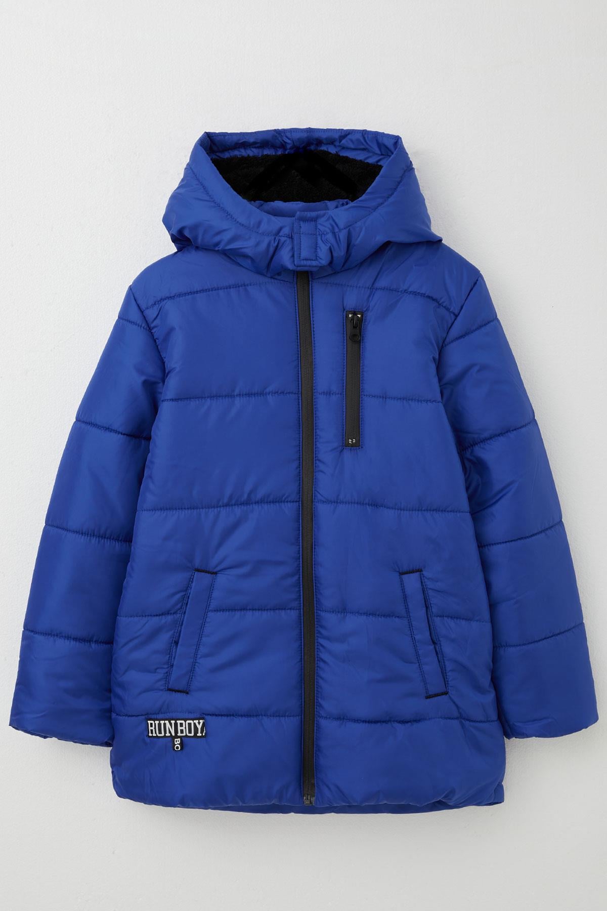 Kabancı Erkek Çocuk Mont İçi Polarlı Kapüşonlu Saks Mavisi (6-9 Yaş)