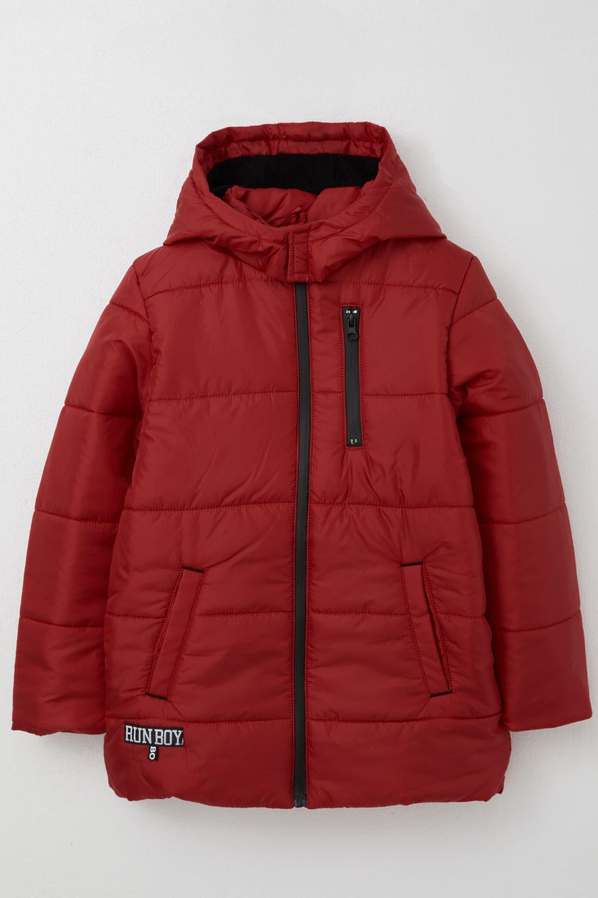 Kabancı Erkek Çocuk Mont İçi Polarlı Kapüşonlu Bordo (6-9 Yaş)