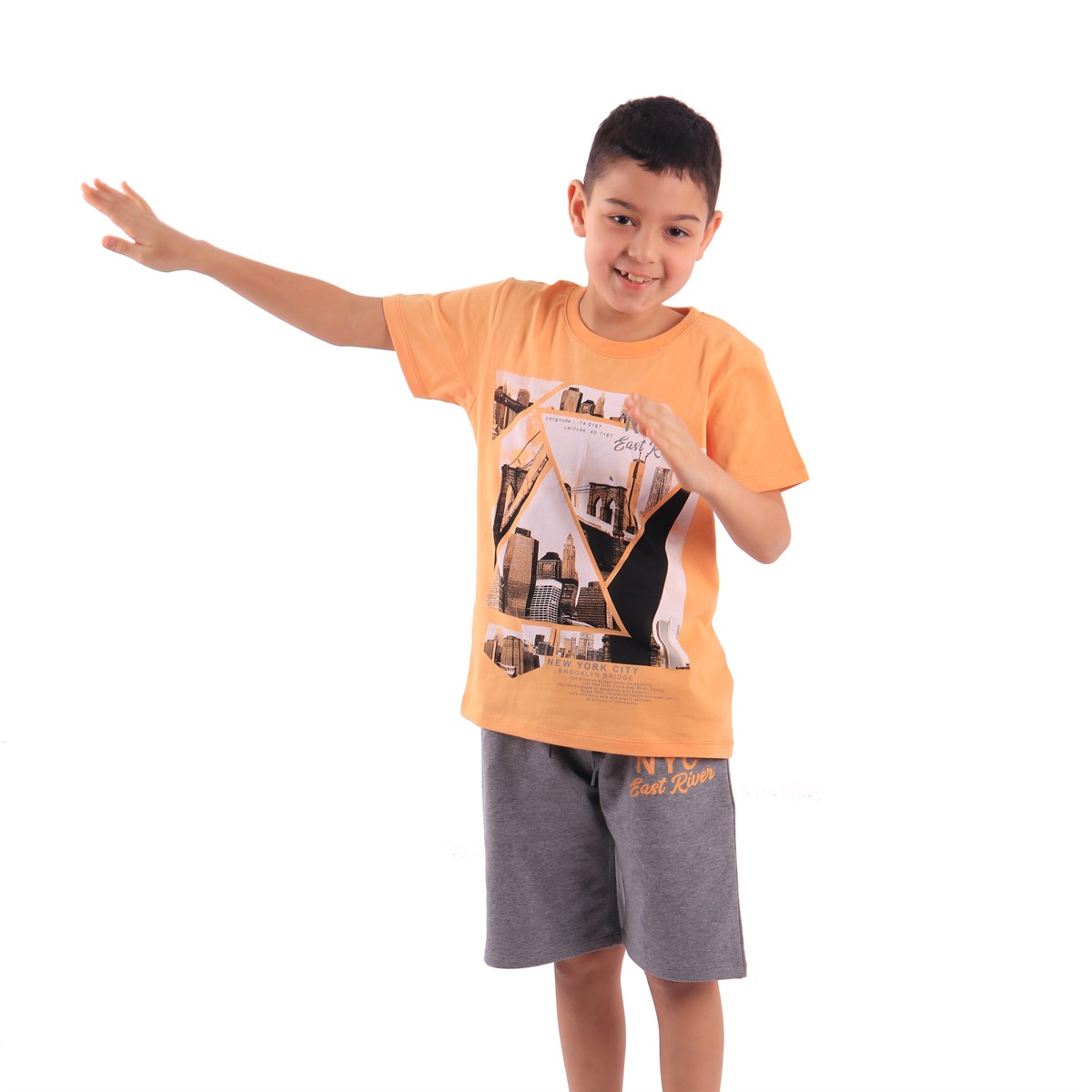 Erkek Çocuk Kaprili Takım Turuncu (9 Yaş)