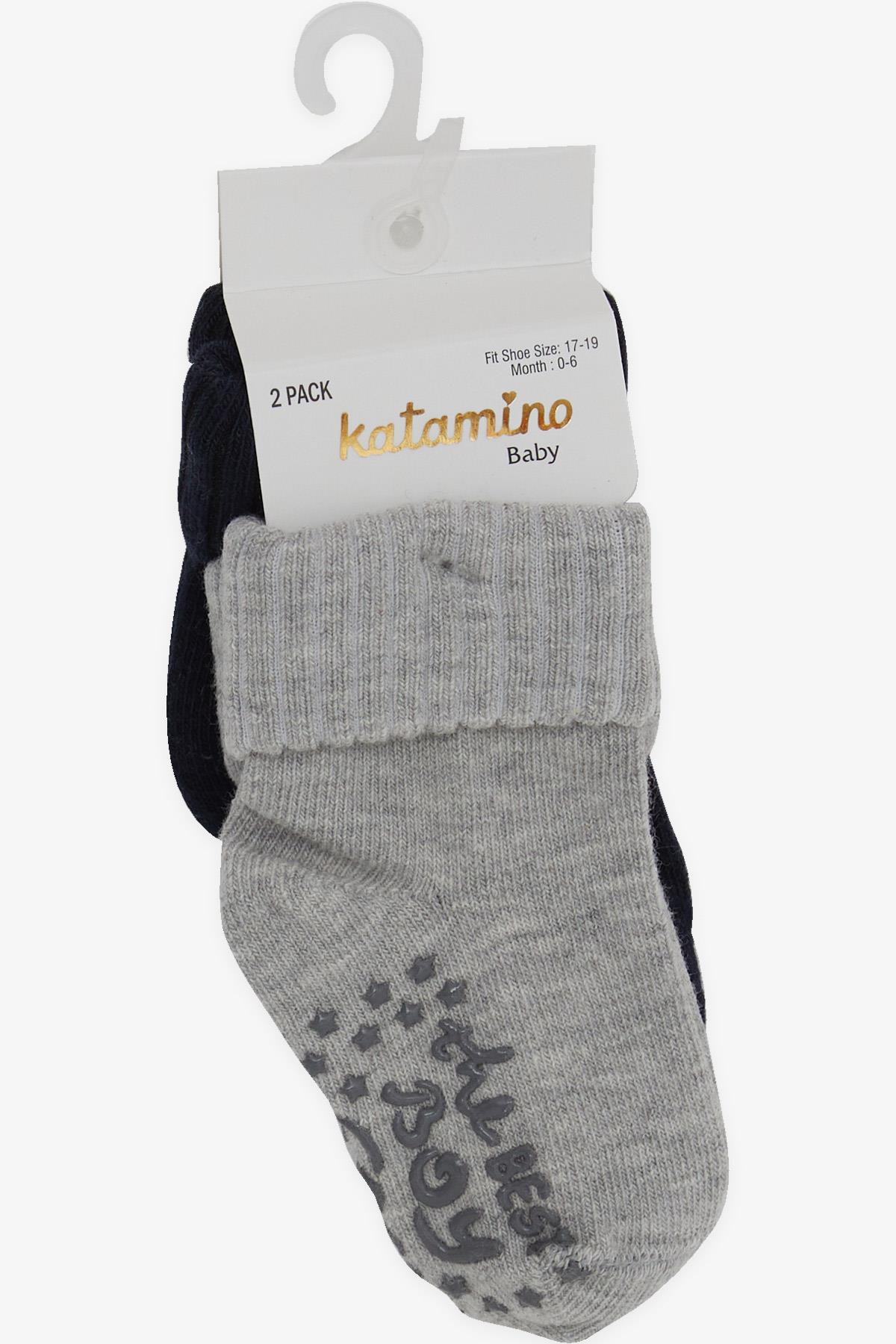 Erkek Bebek Soket Çorap 2 li Abs li Karışık Renk 1-1.5 Yaş - Bebek ve Çocuk  Çorapları | Breeze
