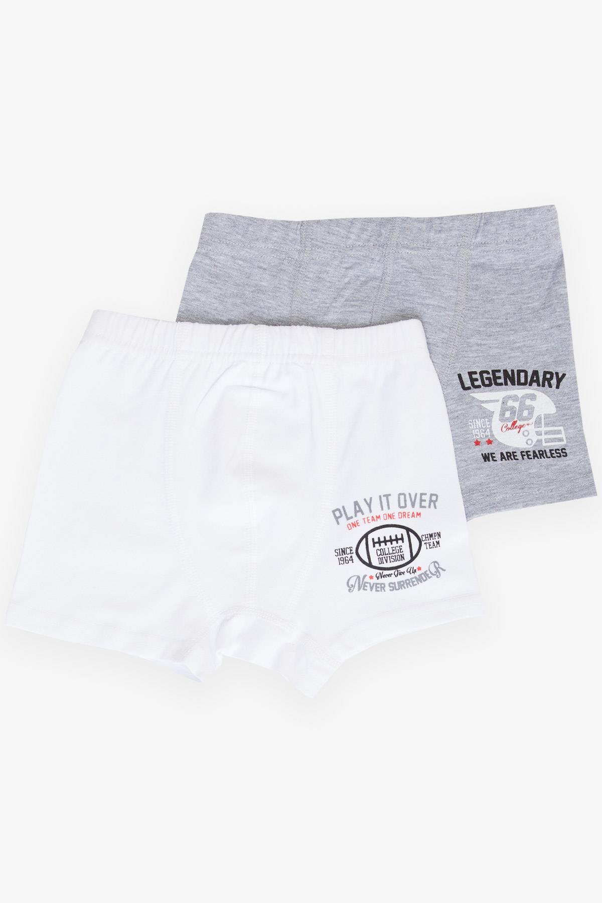 KATAMİNO Erkek Çocuk Boxer 2 li Slogan Temalı Yazı Baskılı Karışık Renk (1-13 Yaş)