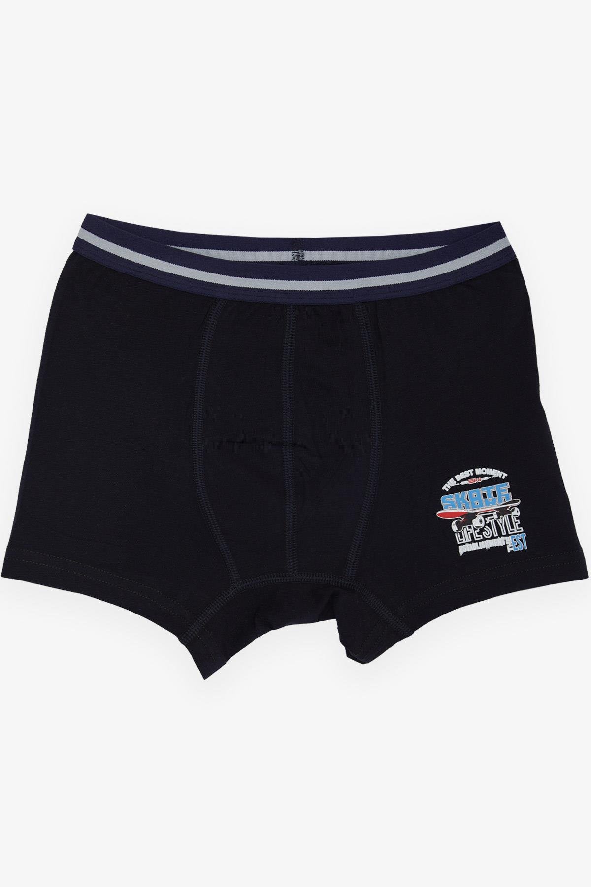 KATAMİNO Erkek Çocuk Boxer Kaykay Baskılı Lacivert (9-12 Yaş)