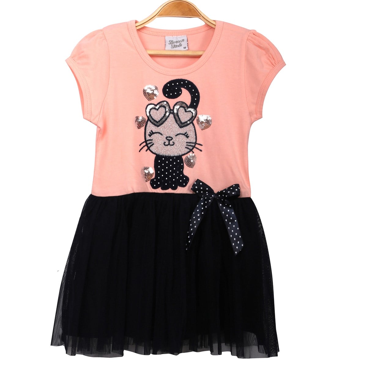 Kedili Tüllü Elbise