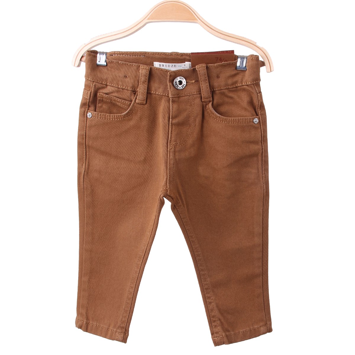 Erkek Bebek Keten Pantolon Kahverengi (9 Ay-3 Yaş)