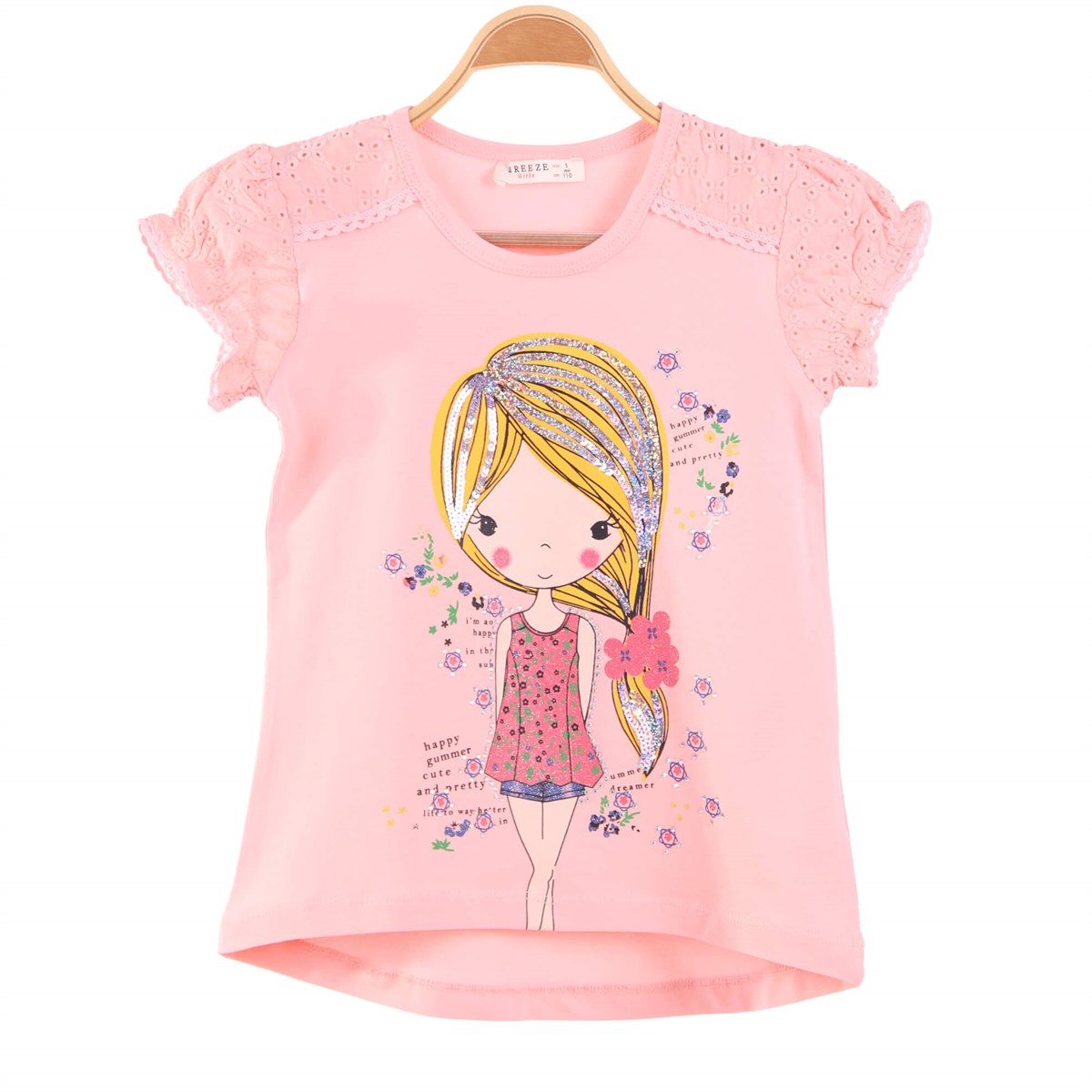 T-ShirtBREEZE11857-120Kız Baskılı T-Shirt