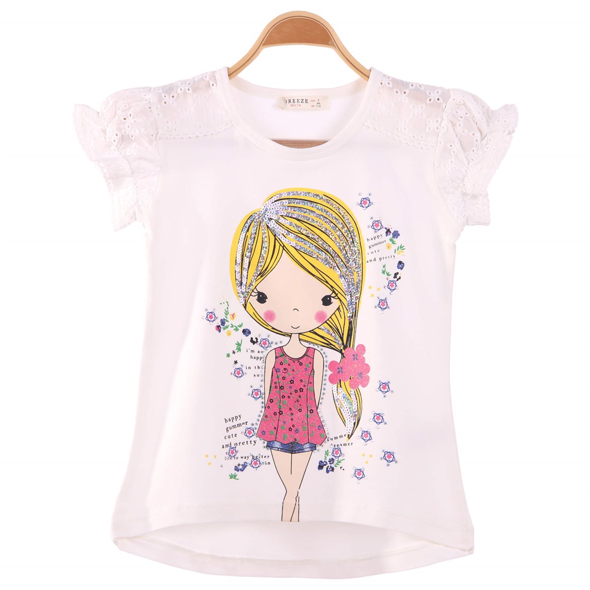 T-ShirtBREEZE11857-025Kız Baskılı T-Shirt