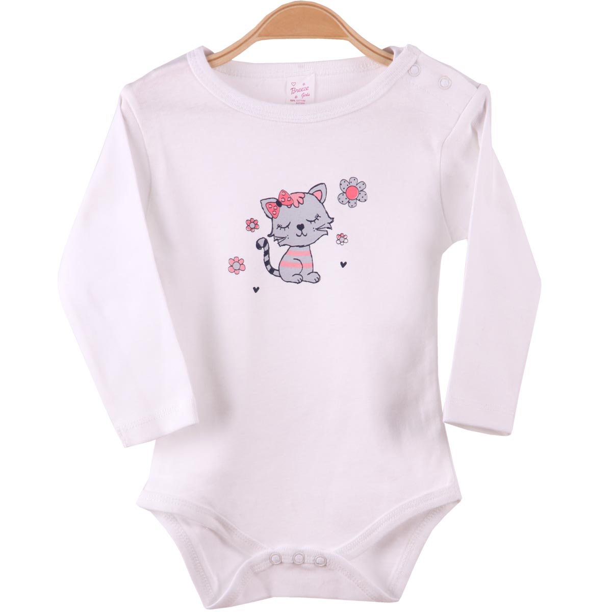 Kız Bebek Çıtçıtlı Body Ekru (9 Ay-3 Yaş) BREEZE