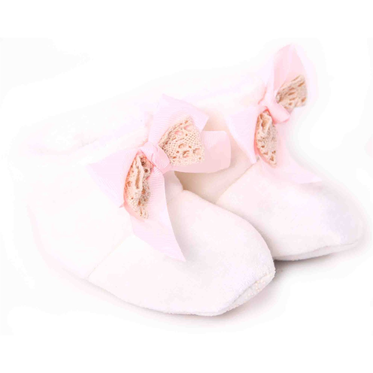 Kız Bebek Panduf Krem-Pembe (Yenidoğan) BREEZE