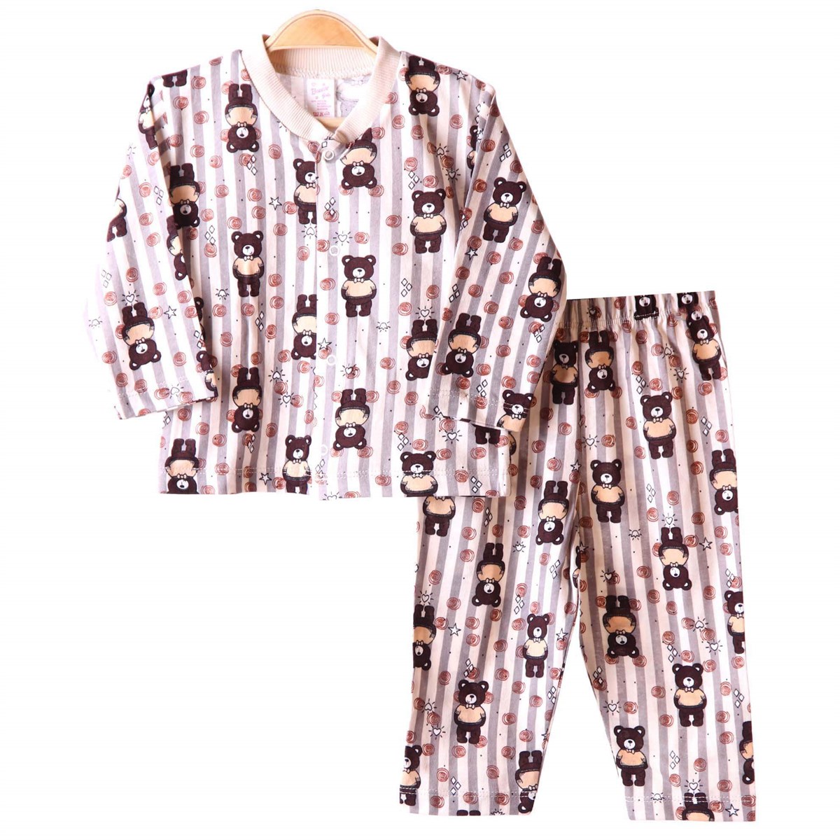 Kız Bebek Pijama Takımı Kahverengi (3 Ay-9 Ay) BREEZE