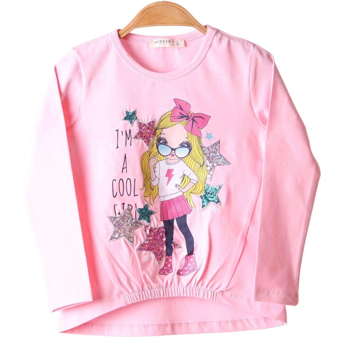 Kız Çocuk Body Baskılı Pembe (4-8 Yaş) BREEZE