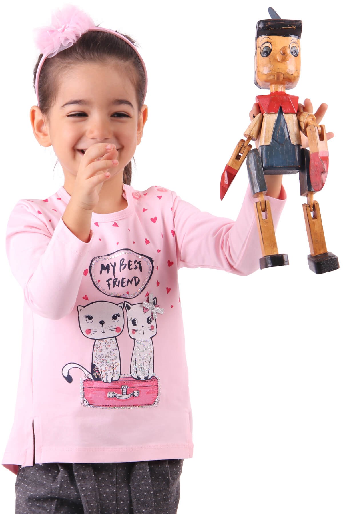 Kız Çocuk Body Fiyonklu Pembe (1-4 Yaş) BREEZE