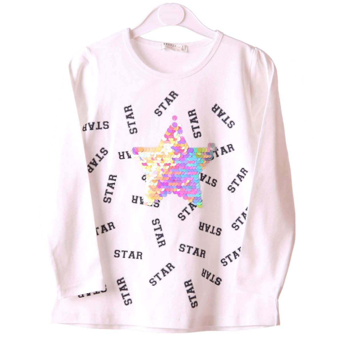 Kız Çocuk Body Yıldızlı Star Ekru (8-14 Yaş) BREEZE