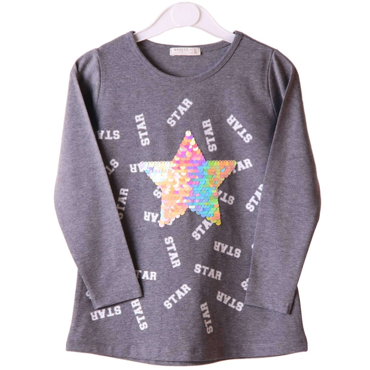 Kız Çocuk Body Yıldızlı Star Füme (8-14 Yaş) BREEZE