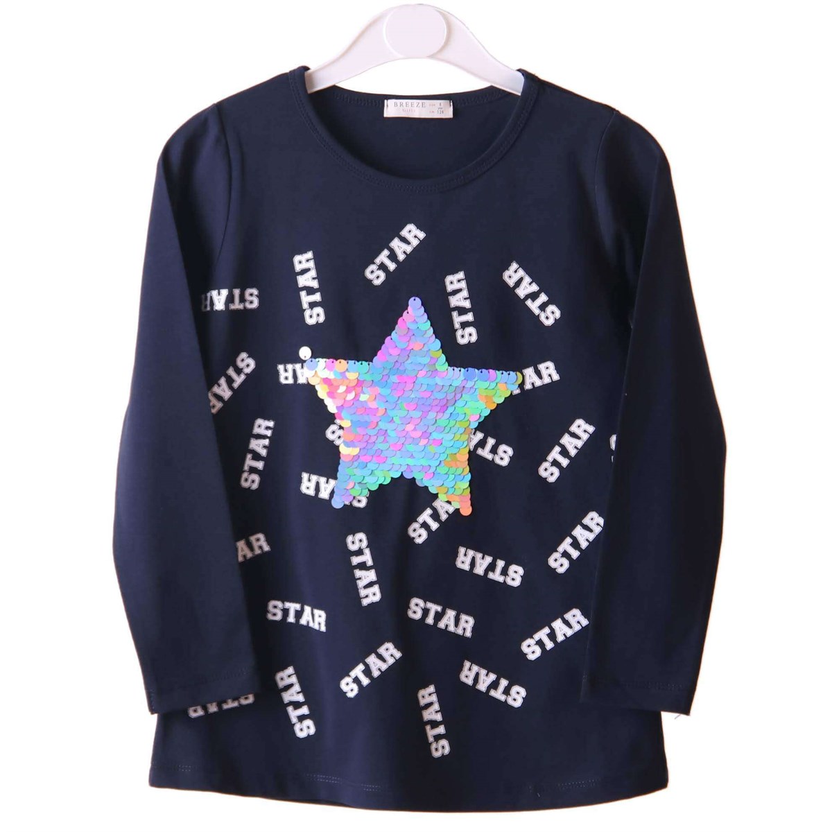 Kız Çocuk Body Yıldızlı Star Lacivert (8-14 Yaş) BREEZE