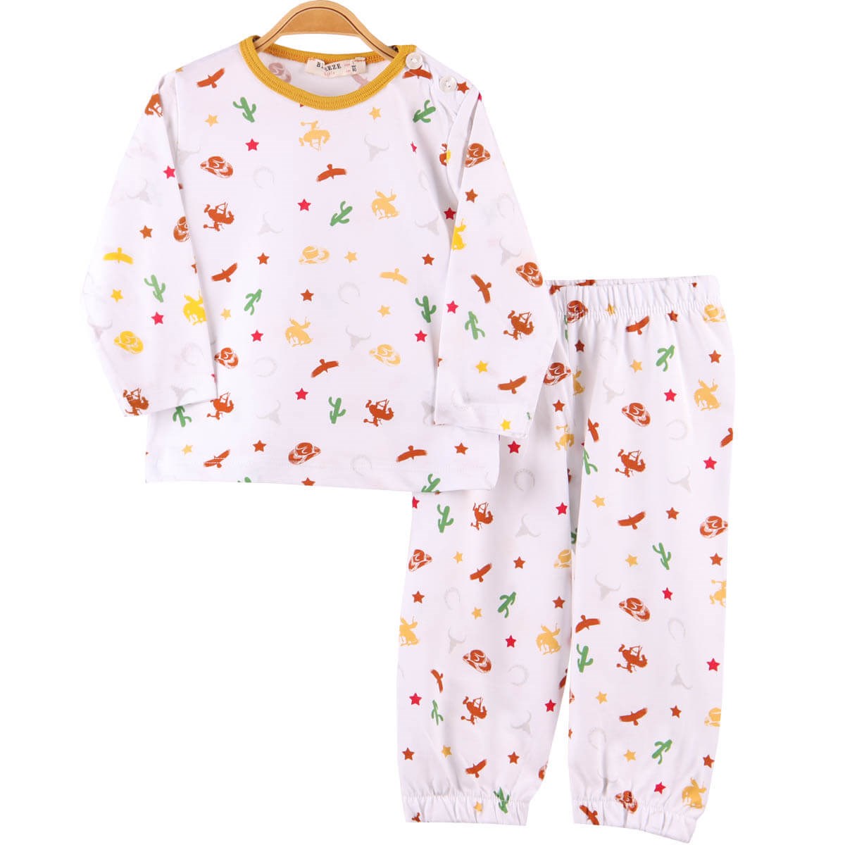 Kız Çocuk Pijama Takımı Desenli Ekru (1-4 Yaş) BREEZE