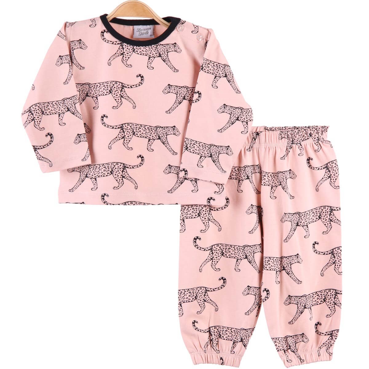 Kız Çocuk Pijama Takımı Kaplanlı Somon (1-4 Yaş) BREEZE