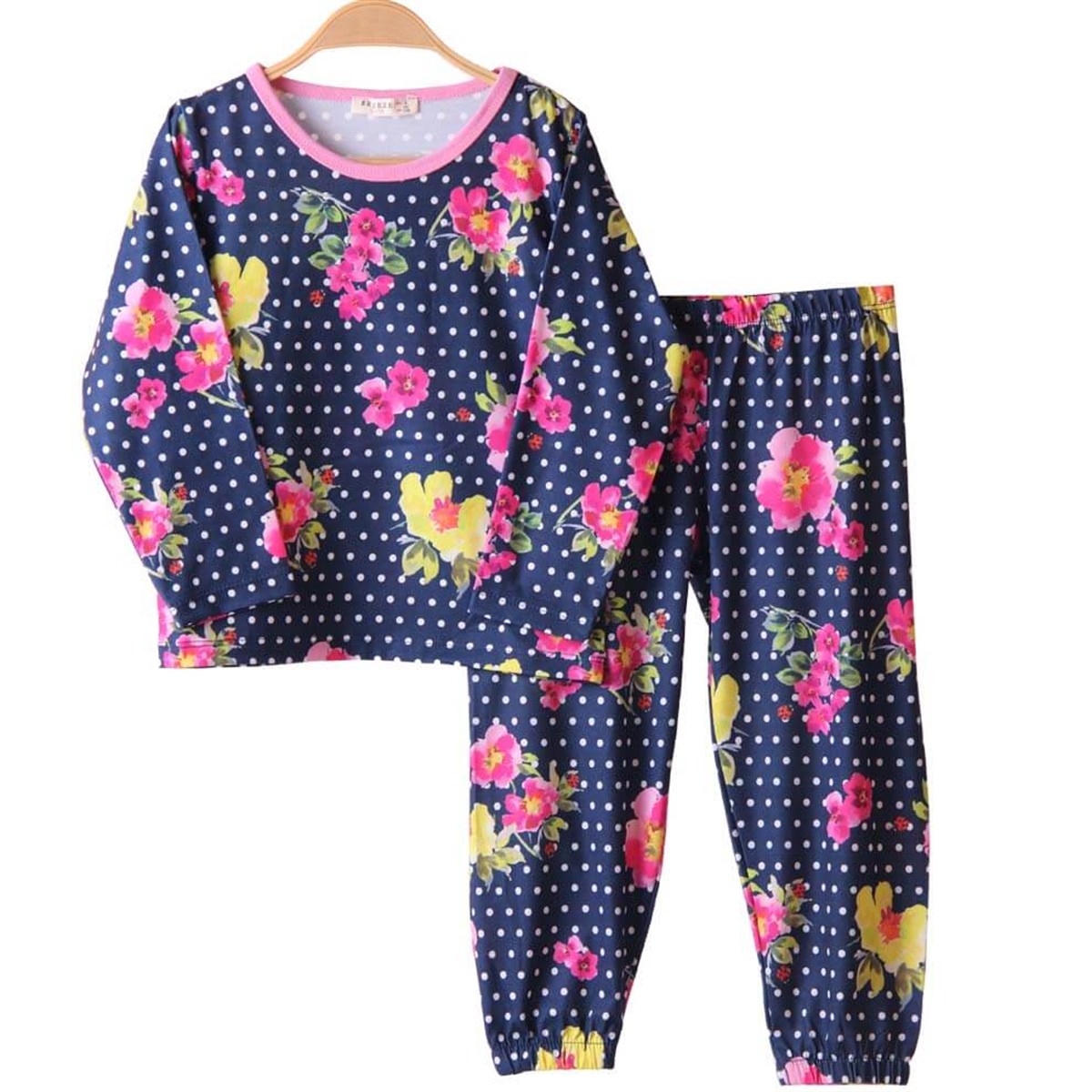 Kız Çocuk Pijama Takımı Lacivert-Pembe (4-7 Yaş)