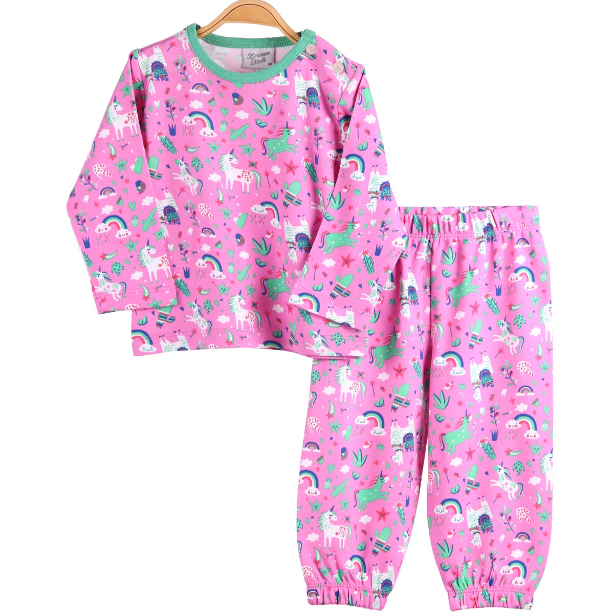 Kız Çocuk Pijama Takımı Pembe (1-4 Yaş) BREEZE