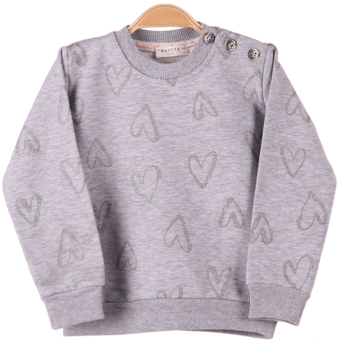 Kız Çocuk Sweat Gri (1,5-5 Yaş) BREEZE