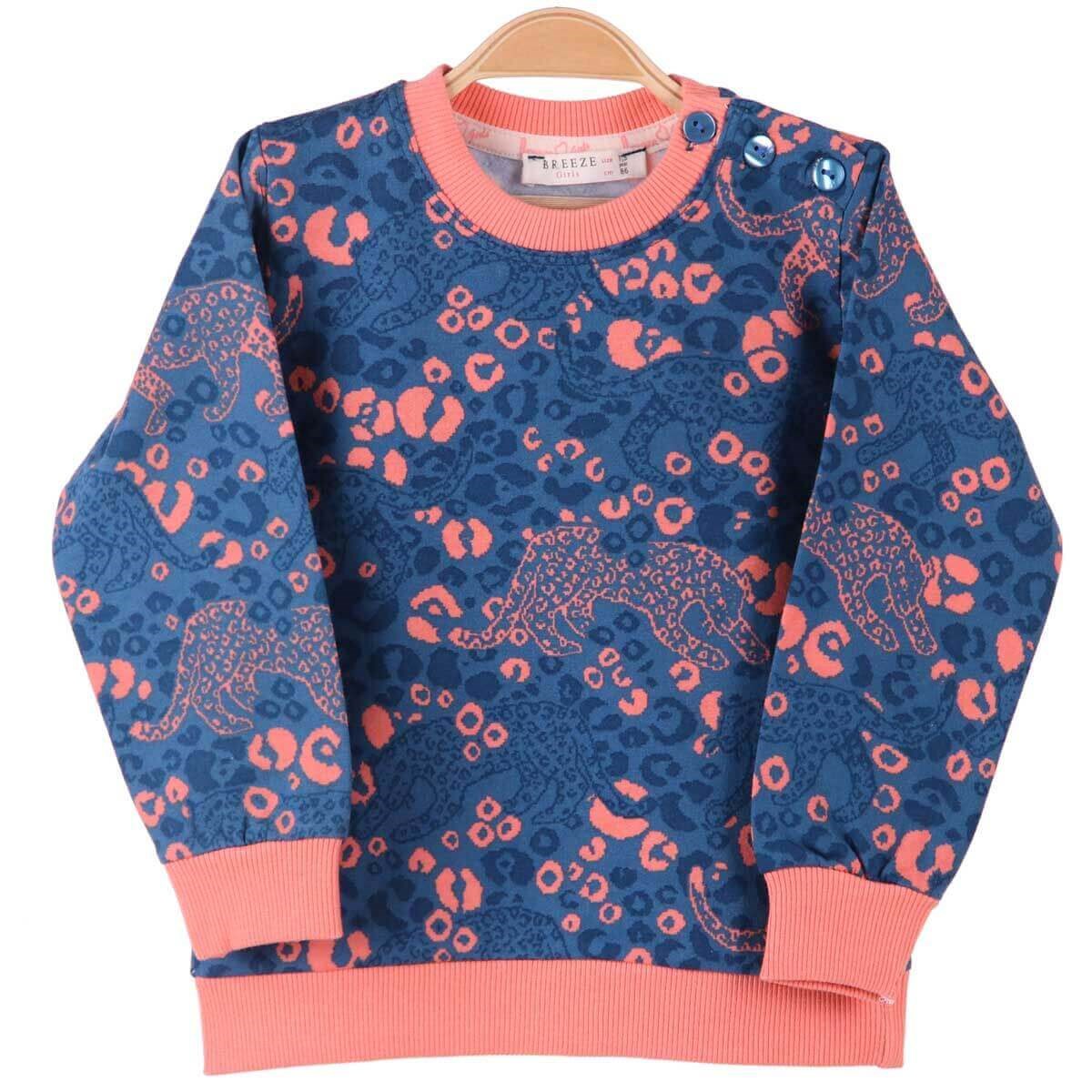 Kız Çocuk Sweat Lacivert-Somon (1,5-5 Yaş) BREEZE