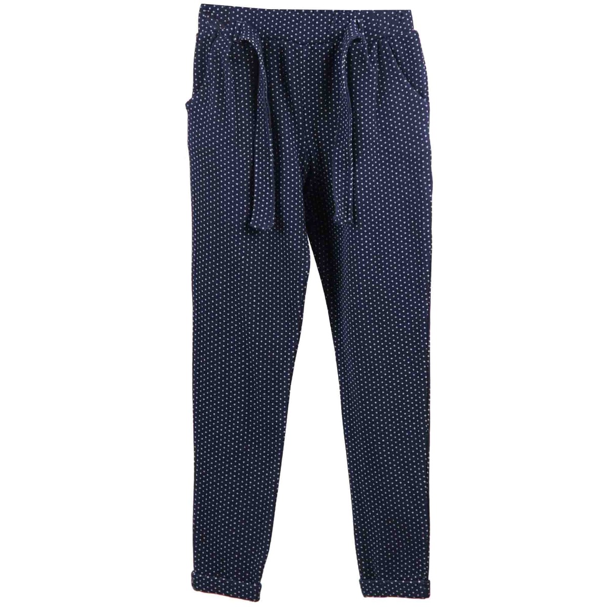 Kız Çocuk Tayt Pantolon Lacivert-Ekru (8-12 Yaş) BREEZE