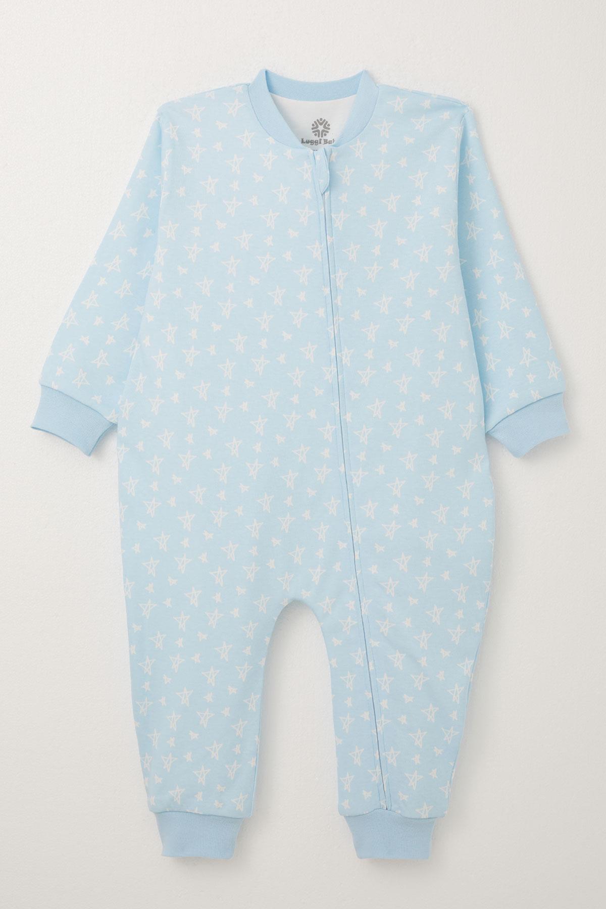 Luggi Baby Erkek Çocuk Uyku Tulumu Yıldız Desenli Bebe Mavisi (1-6 Yaş)