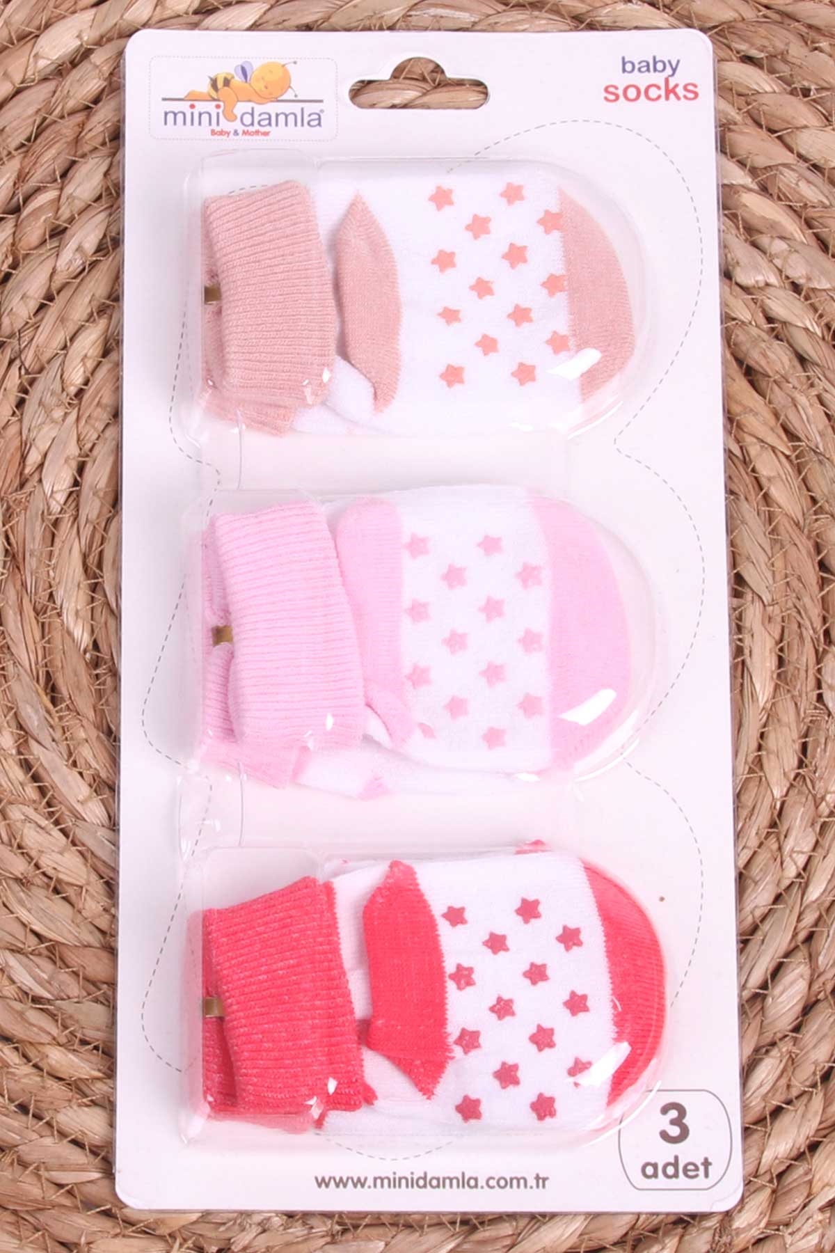 Mini Damla Kız Bebek Yenidoğan Çorap Kaymaz Taban Karışık Renk (Standart)