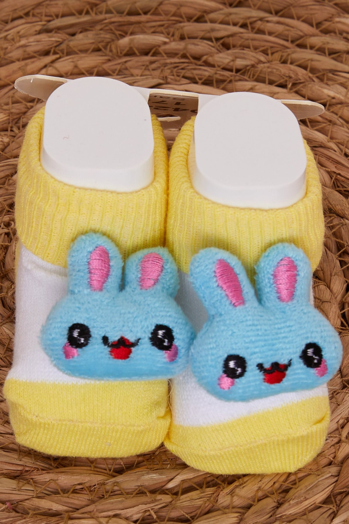 Minidamla Erkek Bebek Çorap Oyuncak Tavşancık Aksesuarlı Sarı
