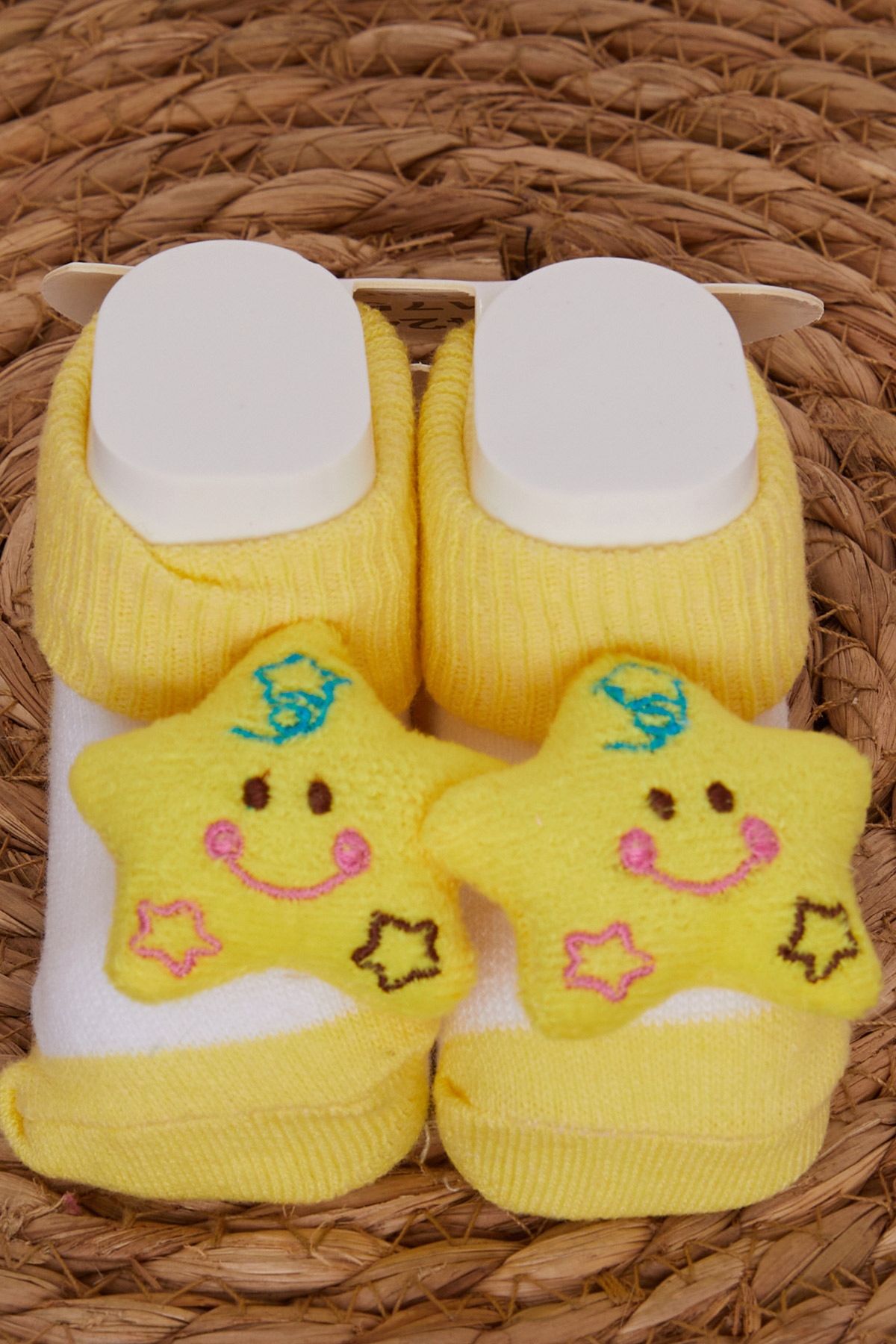 Minidamla Erkek Bebek Çorap Oyuncak Yıldız Aksesuarlı Sarı