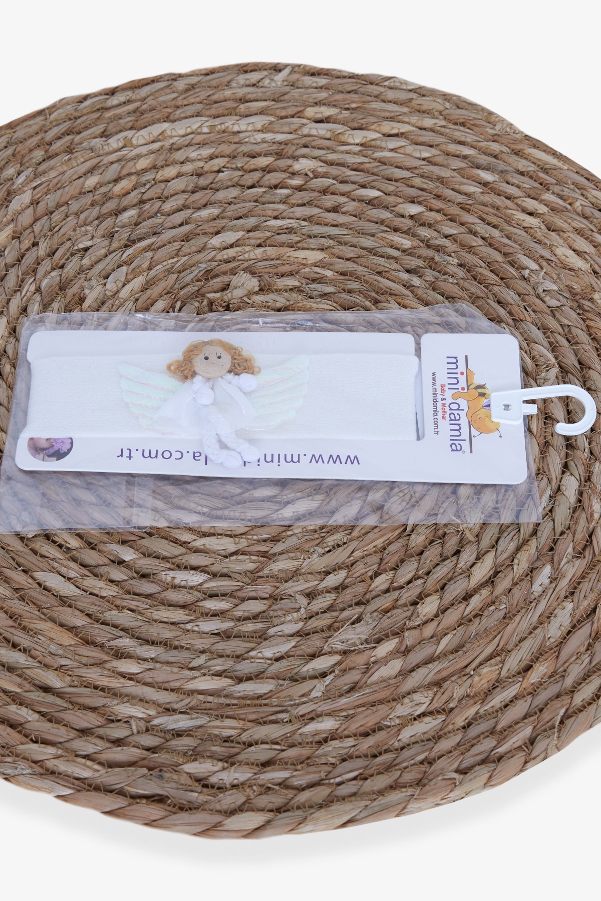 Minidamla Kız Bebek Bandana Melek Aksesuarlı Ekru (Standart)
