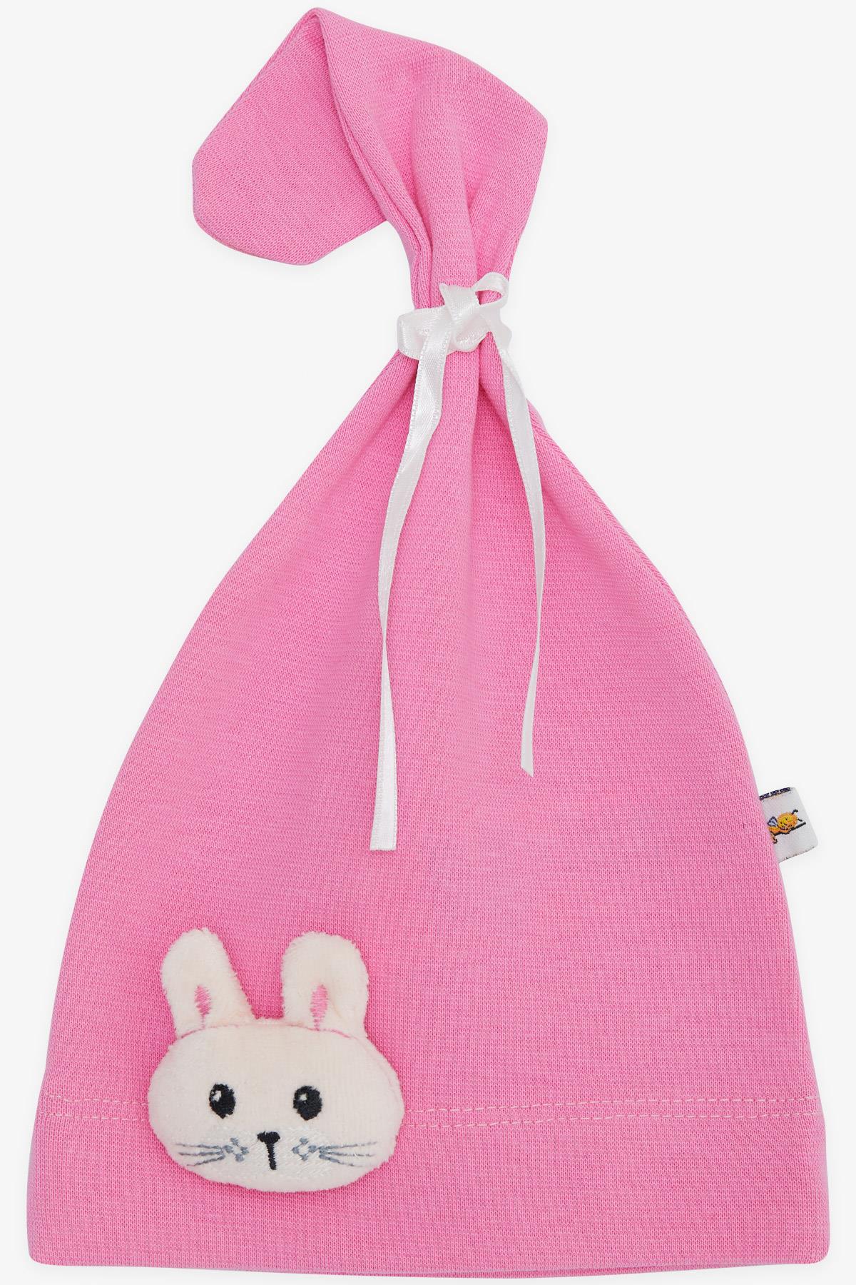 Yeni Doğan Bebek Şapkası Sevimli Tavşancık Oyuncak Aksesuarlı Pembe  Standart - Minik Bebek Şapka Modelleri | Breeze