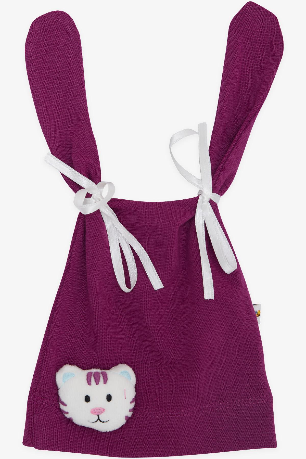 MİNİDAMLA Yeni Doğan Bebek Şapkası Sevimli Hayvancık Oyuncak Aksesuarlı Vişne Çürüğü (Standart)