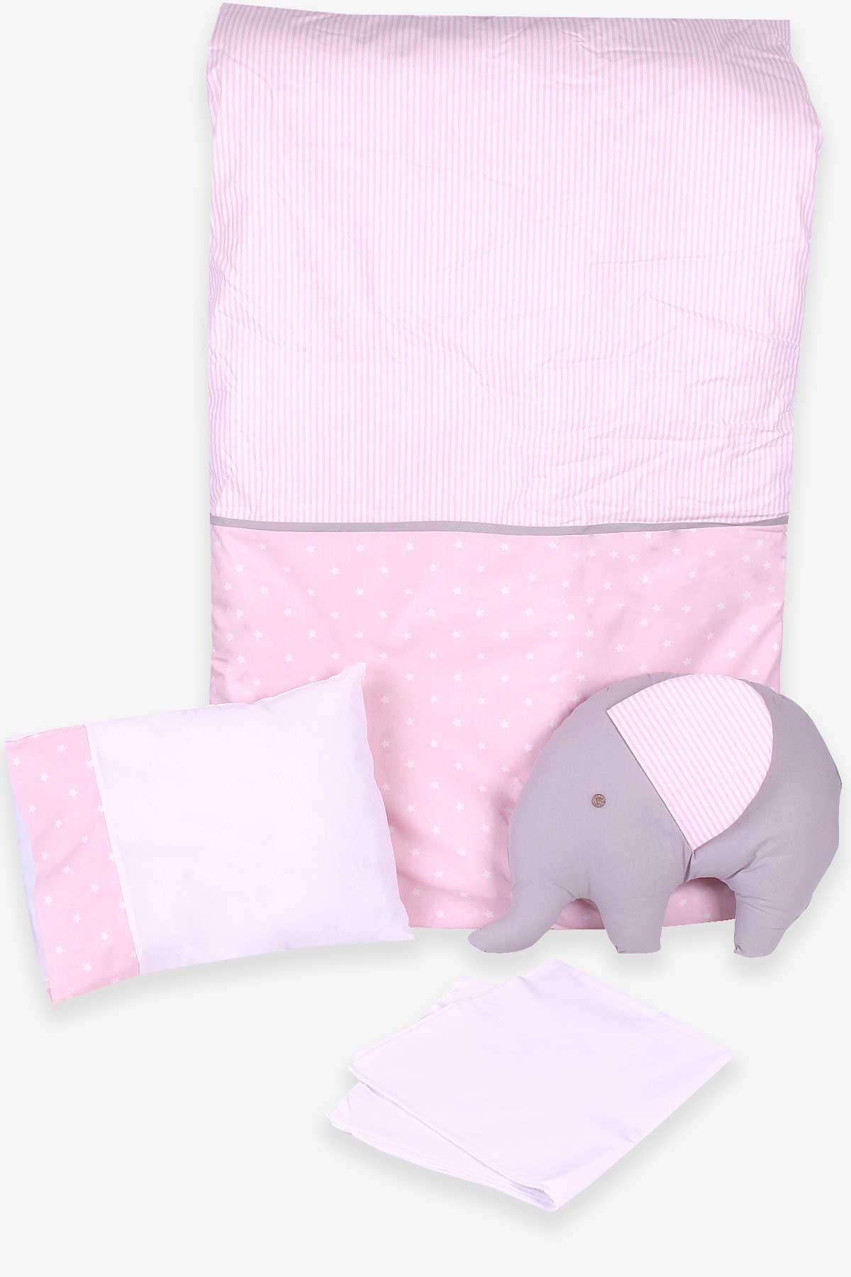 MOMİSHOP Yenidoğan Uyku Seti Fil Desenli Pembe