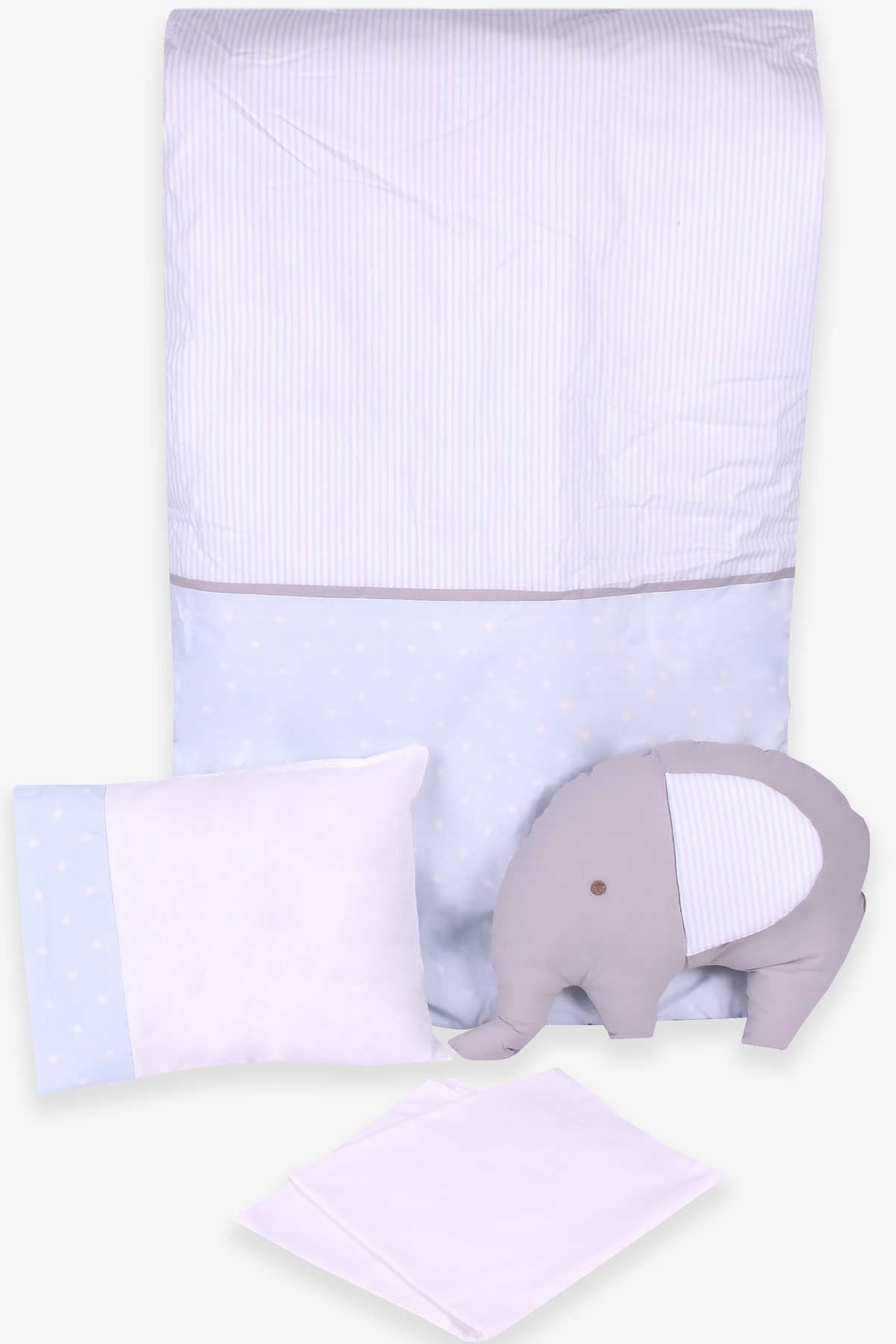 MOMİSHOP Yenidoğan Uyku Seti Fil Desenli Mavi