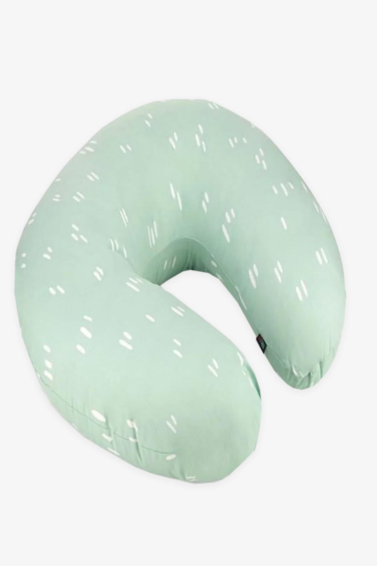 MOMSHOP Bebek Emzirme Ve Destek Minderi Desenli Mint Yeşili