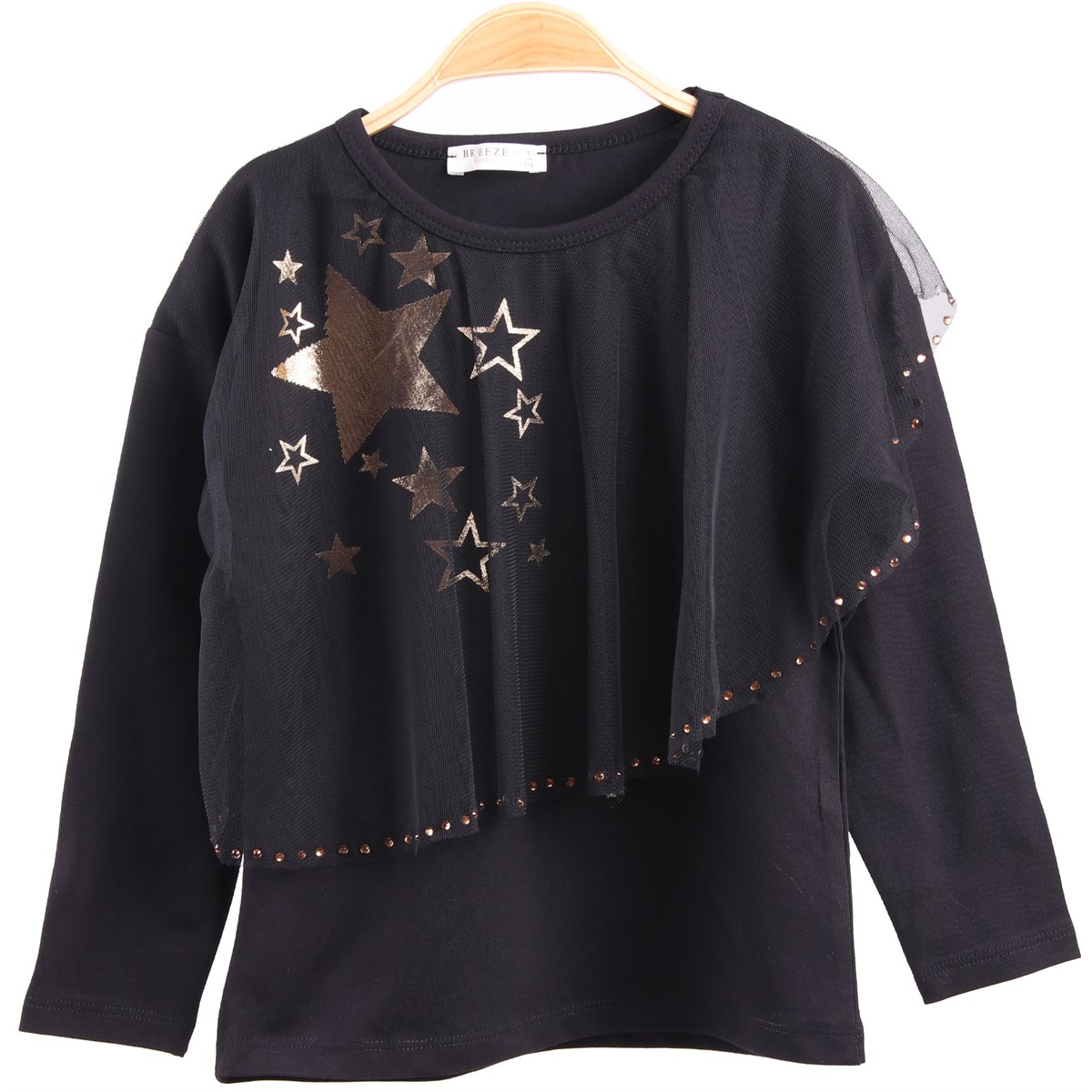 Önü Tül Detaylı Bluz