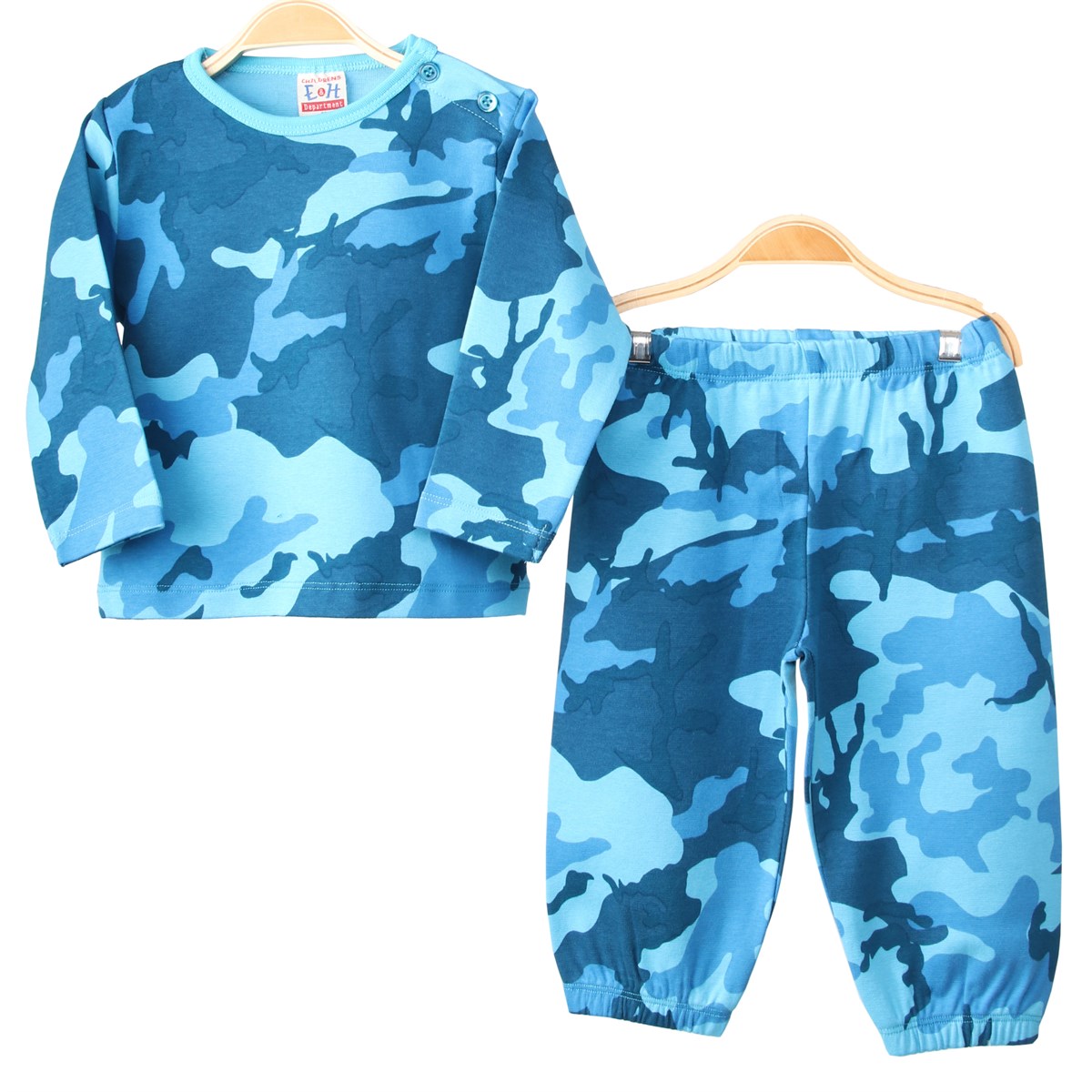 Erkek Bebek Pijama Takımı Mavi-Lacivert (1-4 Yaş)