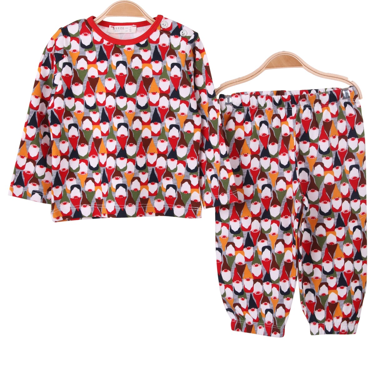 Kız Bebek Pijama Takımı Kırmızı-Gri (1-4 Yaş)