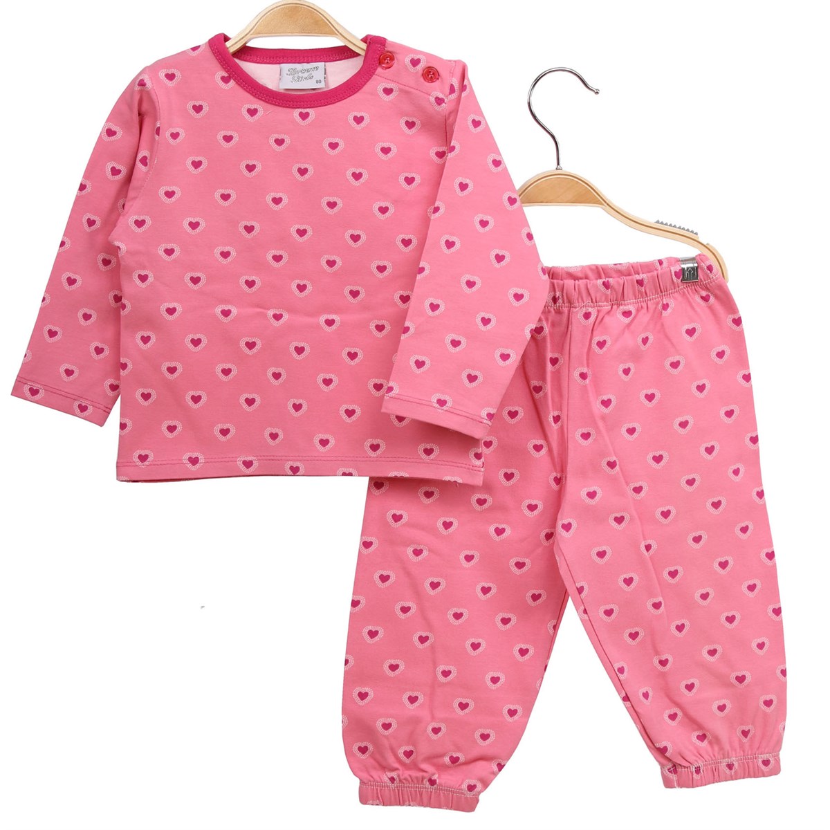 Kız Bebek Pijama Takımı Pembe (1-4 Yaş)