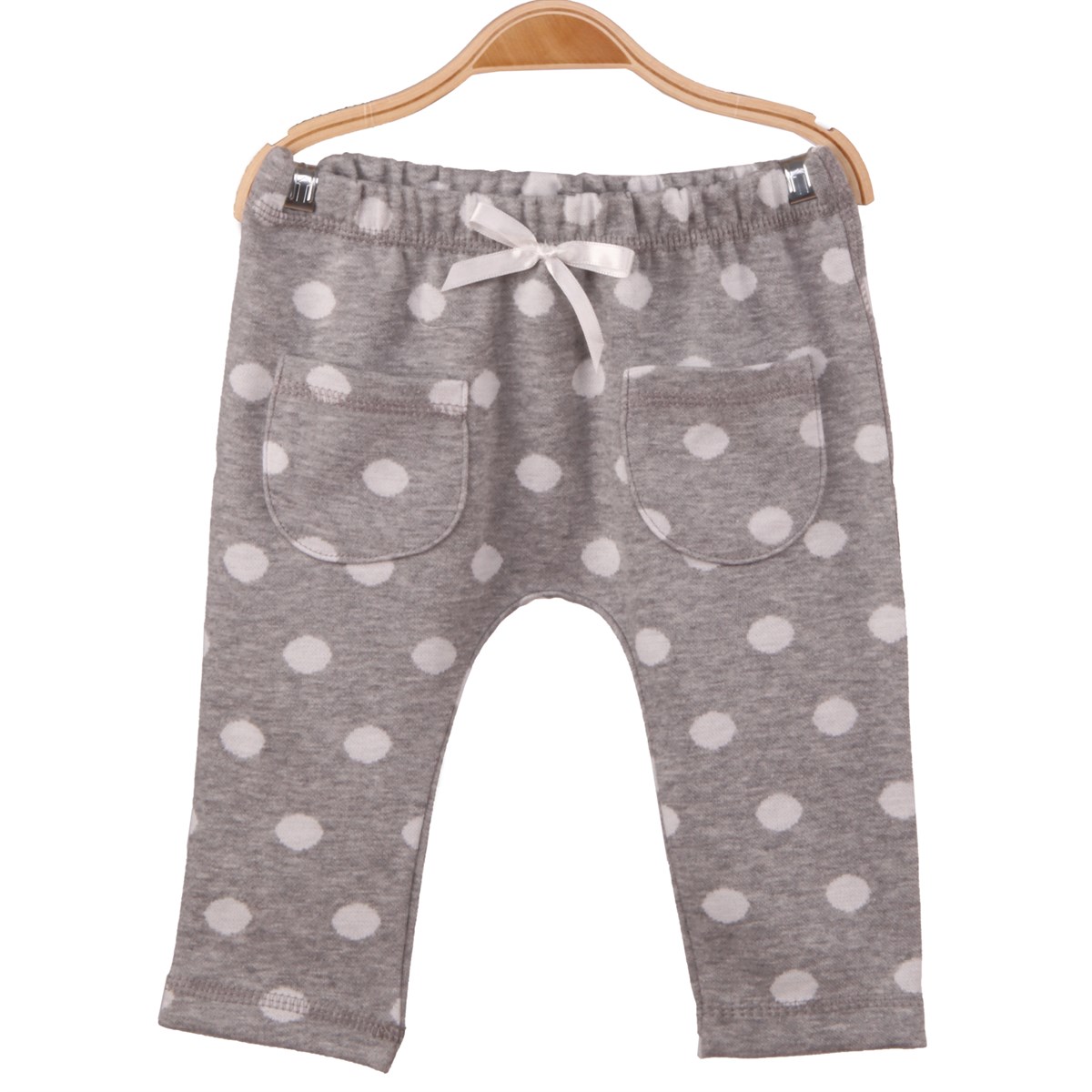 Kız Bebek Alt Puantiyeli Gri-Ekru (9 Ay-3 Yaş)