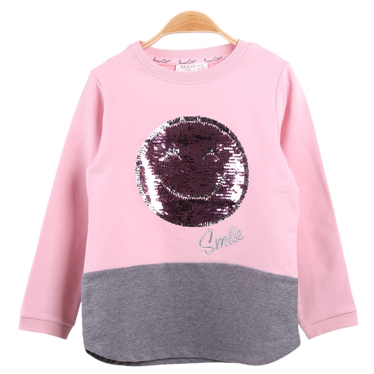 Kız Çocuk Sweat Pullu Pembe (6-12 Yaş)